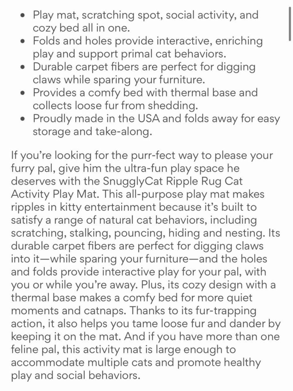 SnugglyCat Ripple Rug Cat Activity Play Mat, Beige - Picture 7 of 7